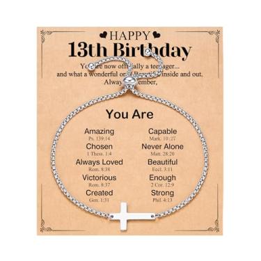 Imagem de Kidbbi Presente feliz de aniversário de 10/11/12/13 anos para ela, 10-13 anos de idade, presente de aniversário, 9.5inches, Sem Pedra Preciosa