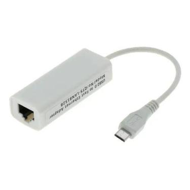 Imagem de Micro Usb Para Rj45 Lan 10/100mbps Rápido Ethernet Adaptador - Xtrad