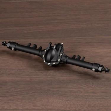 Imagem de CobraCrawler Machined Aluminum Straight Axle Set with SOA Servo Mount Black Silver Anodized for Axial SCX10 II VS4-10 1/10 RC Rock Crawler (Black Rear Axle)