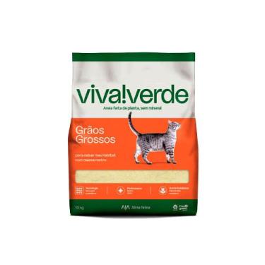 Imagem de Areia Higienica Viva Verde Graos Grossos Gatos - 10Kg