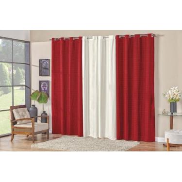 Imagem de Cortina Monet - Casa Artuz, Vermelho, 3m