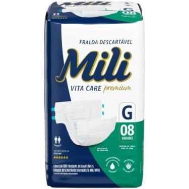 Imagem de Fralda Adulto Mili Vita Care Premium G Com 8 Unidades - Mili