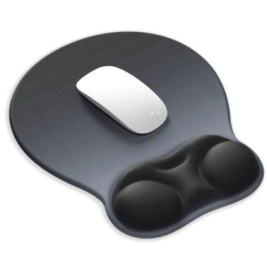 Imagem de Mouse pad ergonômico com suporte de descanso de pulso e almofada de gel para mesa; acessórios bonitos de decoração de computador para mulheres. Tapete de mouse pequeno para laptop para escritório e