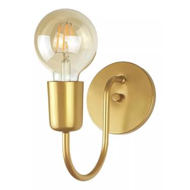 Imagem de Arandela Luminária de Parede Colonial Industrial Vintage LOFT Hotel Cor Dourado 110v/220v