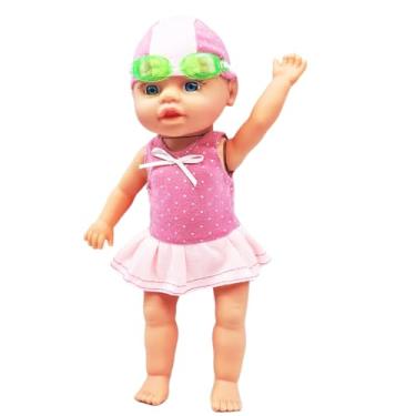 Imagem de Rrlihjgu Boneca Bebé Aquática - Boneca Para Nadar Com Articulações Móveis Impermeável | Brinquedo De Viagem Para Crianças Meninas Meninos Família Verão Praia Banheira