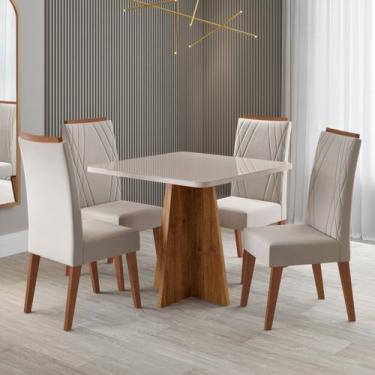 Imagem de Conjunto para Sala de Jantar com 4 Cadeiras Malva - Viero