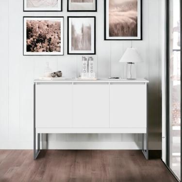 Imagem de Buffet Classico Com 3 Portas Veneza Branco Preto