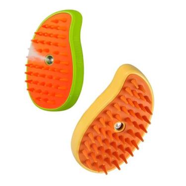 Imagem de Escova A Vapor Pet 3 Em 1 Vaporizada Tira Pelo Massagem