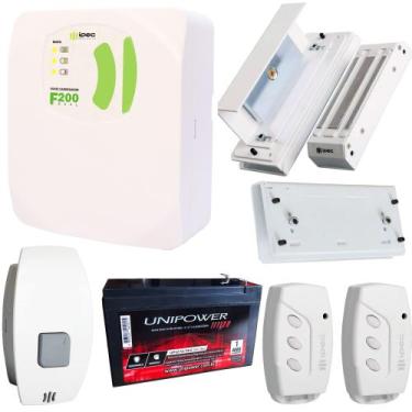 Imagem de Fechadura Magnética 150kg Blindex Porta Vidro Bateria 12V Fonte Carreg