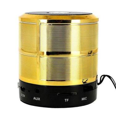 Imagem de Mini Caixa De Som Portátil Speaker Ws-887 Dourado - Ws - 887