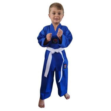 Imagem de Dobok Kimono Taekwondo - Brim Leve - Azul- Ariran (M4-10 a 11 anos)