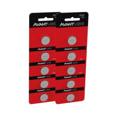 Imagem de kit 10 Baterias Lítio 2025 3v Tipo Moeda Cod: 408280013-2 Avant Use