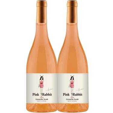 Imagem de Kit 2 Garrafas Vinho Rose Pink Rabbit 750ml