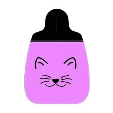 Imagem de Lixeira Lixinho Carro 1 Gatinho Rosto Rosa - Polo Cat