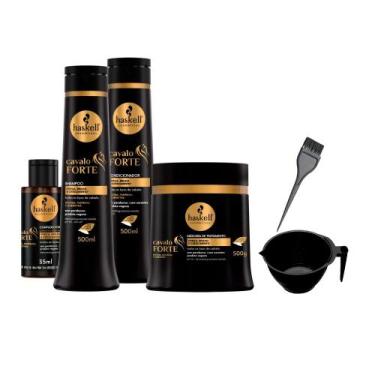 Imagem de KIT Haskell Cavalo Forte Shp Cond Másc 500ml Complexo Cumbuca