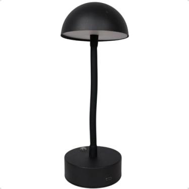 Imagem de Luminária de Mesa Cogumelo com Luz de LED Abajur Recarregável USB Flexivel com Base