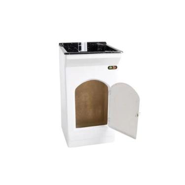 Imagem de Tanque Gabinete Fibra 20 Litros Granitado Preto Fiberblu