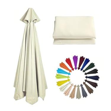 Imagem de Guarda-sol De Substituição Resistente Com Nervuras 6/8 Para Pátio Exterior, Capa Substituição Universal À Prova De Água Com Proteção Solar UV E Espessa Para Pendurar, (apenas Cobertura)(Off-white,2.3m