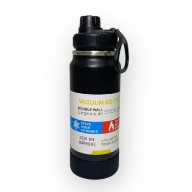 Imagem de Garrafa Térmica 600ml Premium com Protetor de Silicone TR-016 (Preto)