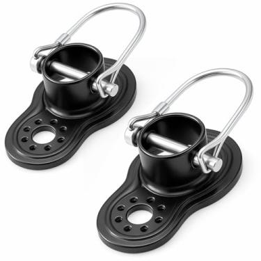 Imagem de Trailer de bicicleta, engate de acoplador de bicicleta, pacote com 2, compatível com reboques de bicicleta Schwinn, acoplador plano e angular para vários tamanhos, modelos e estilos, peças de reboque de bicicleta no peito do pé