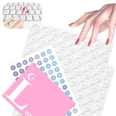 Imagem de Adesivos de digitação de arte em unhas - Proteção transparente e confortável para unhas longas - Adesivos reutilizáveis para teclado de unhas compridas para digitação e jogos para laptop, PC, notebook