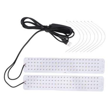 Imagem de Planta LED Grow Light Light 5V Memory Timer Função 3000K Dimmable 2 cabeças Red Blue LED Painel de luz Lâmpada interna Lâmpada de cultivo para flores vegetais frutas suculentas