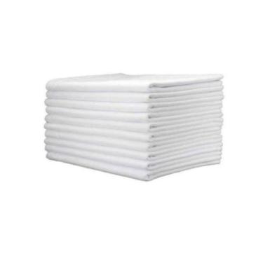 Imagem de Pano De Chão Branco Kit Com 10 Uni Casa Limpa Algodão 43x65 - Variado