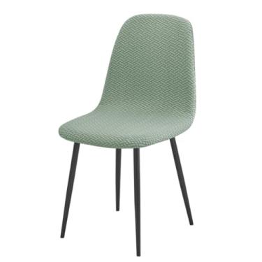 Imagem de Capa para cadeira em jacquard macio, 1/2/4/6 peças, elástica, com encosto baixo, para sala de jantar, capa para assento de maquiagem, para casa, hotel, bar (capa para cadeira com 6 peças/A6)