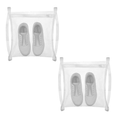 Imagem de Piriuuo Bolsa para secadora de sapatos, bolsa reutilizável para lavagem e secagem, bolsa de roupa de malha, sacos grandes de malha de favo de mel com zíper e alça para lavadora e secadora, roupas, 40