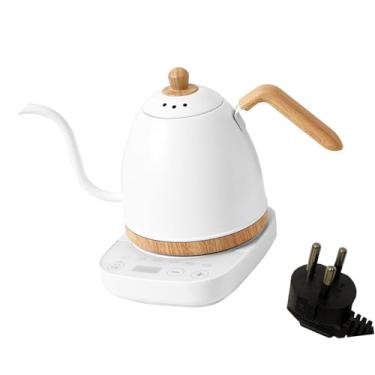 Imagem de Bothyi Chaleira elétrica pescoço de ganso, aquecedor de água, presente para casa, desligamento automático, chaleira multifuncional para cervejaria, Grão de Madeira Branca