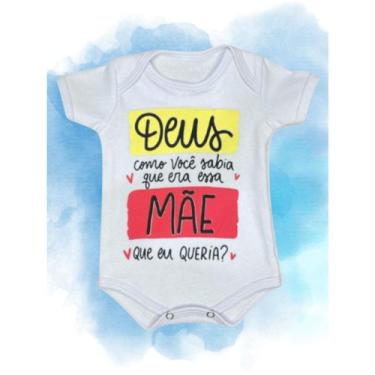 Imagem de Body Infantil Manga Curta Branco Temático Bebê Frase 100% Suedine - Sa