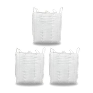 Imagem de Kit 3 Big Bag 1 Tonelada  Saco Jumbo Reforçado Para Grãos, Areia, Cons