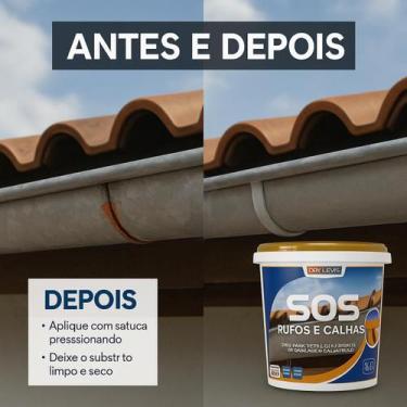 Imagem de Rufo Líquido SOS Telhas Elastment 900ml  Impermeabilizante Cinza - Dry