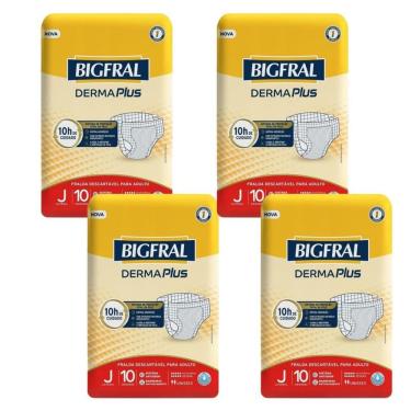 Imagem de Kit 4 Pct Bigfral Derma Plus Juvenil C 10 Un De 20Kg A 33Kg