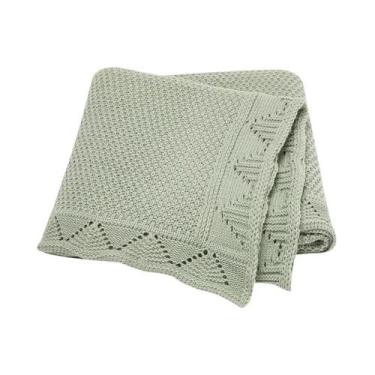 Imagem de Cobertores De Bebê Super Macios De Cor Pura 100x80cm Malha Recém-nasci
