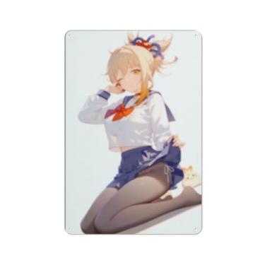 Imagem de Anime Sexy Bikini Hot Girl Pinup Girl Metal Tin Sign Wall Art Poster Decor for Home Bar Club Bedroom Bathroom Man Cave Otaku 20 x 30 cm, Aa097