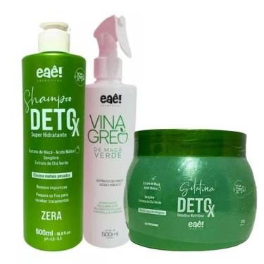 Imagem de Combo Detox Eae! Shampoo, Gelatina e Vinagre de Maçã - Eaê