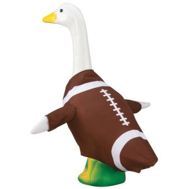 Imagem de Fox Valley Traders Roupa de ganso de futebol Gaggleville, serve para estátua grande de 58 cm H