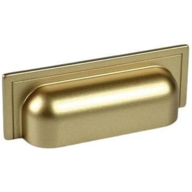 Imagem de Kit 5 Puxador Plymouth Zen Dourado Concha 80Mm Zp5420.955