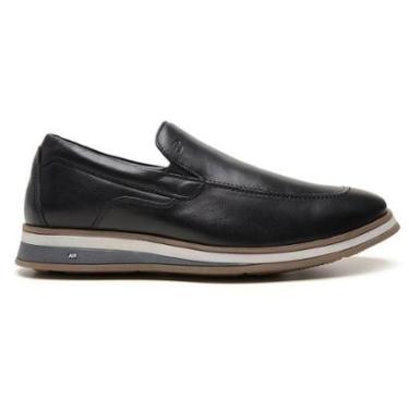 Imagem de Sapato Jota Pe Casual Preto Em Couro Leeds 085400-Masculino