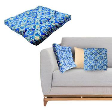Imagem de Assento Para Cadeira Futon 40x40cm Cores Variadas Estampadas - CLICK H