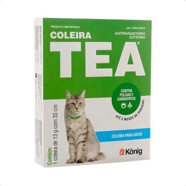 Imagem de Coleira Antiparasitaria Para Gatos Antipulgas Tea Konig