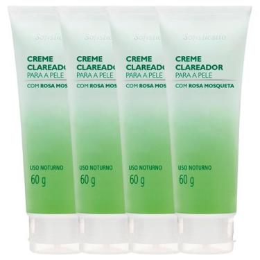 Imagem de Kit 4 Creme Clareador Para a Pele Com Rosa Mosqueta Sofisticatto 60g