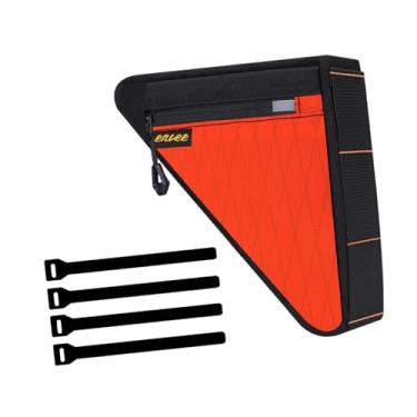 Imagem de menolana Bolsa triangular para bicicleta, bolsa para quadro de bicicleta, acessórios para homens e mulheres, para câmara de ar com alças para viagens, Laranja