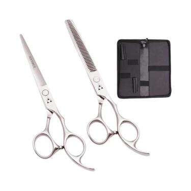 Imagem de Tesoura Profissional Para Cabeleireiro, 5-8 Polegadas, Tesoura Para Co