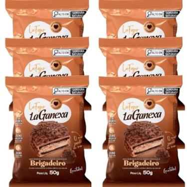 Imagem de Kit 6 Alfajor La Fajor 50g Recheado C/Mousse De Brigadeiro Proteico - La Ganexa