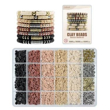 Imagem de Kit de fabricação de pulseiras ClaBead com 3200 peças de contas de arg