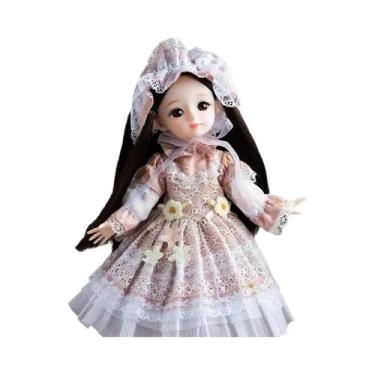 Imagem de Bonecas BJD De 30cm Conjunto Completo Roupas De Boneca Anime Olhos 3D 
