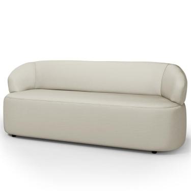 Imagem de Sofá 3 Lugares Orgânico Sala De Estar Living 170cm Carmen F04 Couríssimo Off White - Lyam Decor