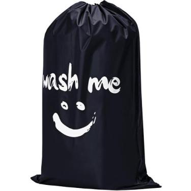 Imagem de Bolsa de roupa suja de viagem HOMEST XL Wash Me Black 70x100cm Nylon